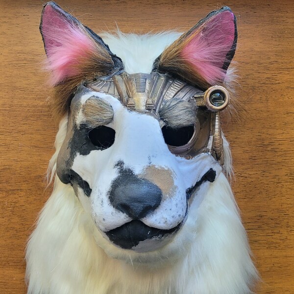 Custom Dino Mask-Premade-Steampunk Bull Terrier