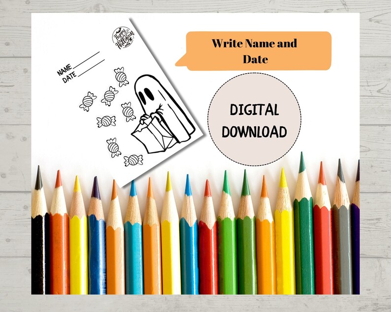 Halloween Coloring Pages for Children, Digital Coloring Pages ...