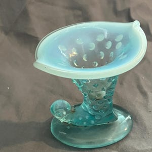 Vintage Fenton Blue Glass shoe