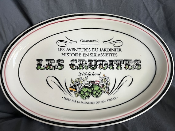 Vintage Gien 'les Crudités' Plates – Set of 6 in Original Box - Etsy