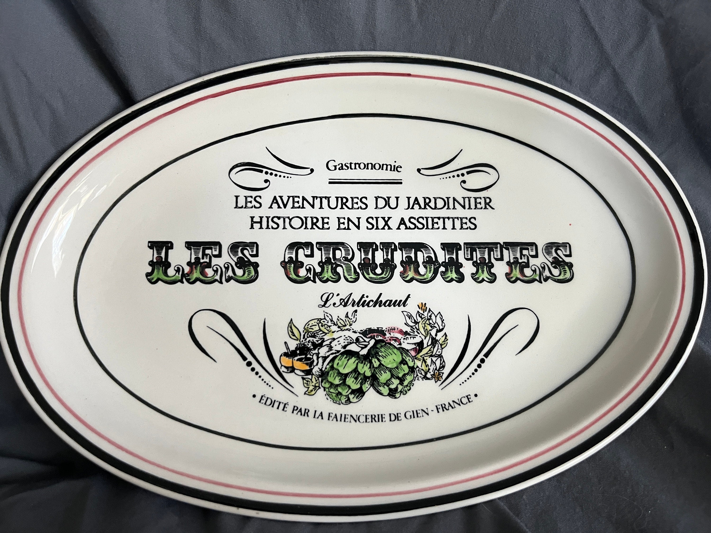 Vintage Gien 'les Crudités' Plates – Set of 6 in Original Box - Etsy