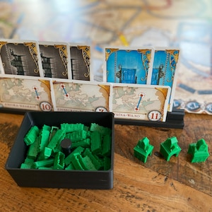 Ticket to Ride / Ticket to Ride - 5 onderdelendozen & kaarthouder / tokendoos en kaarthouder