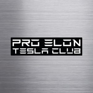 Pro Elon Tesla Club Aufkleber | Pro Elon Tesla Club Autoaufkleber | Pro Elon Aufkleber | Anti Tesla Aufkleber | 3,75 x 40 cm