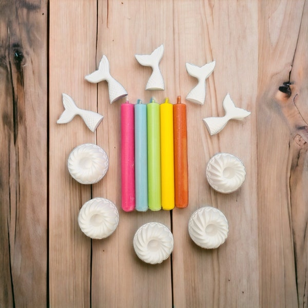 Bastelset Kindergeburtstag | DIY Cupcake mit Meerjungfrauenflosse zum bemalen + gestalten | Gastgeschenk personalisiert mit Wunschname