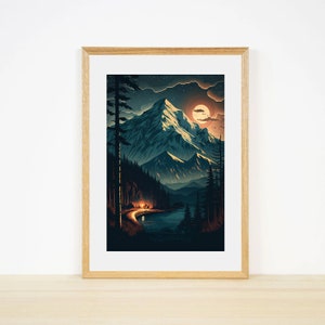 Road to the Mountains | Mt. Hood, Oregon | Digital Art Print | Pacific Northwest Art