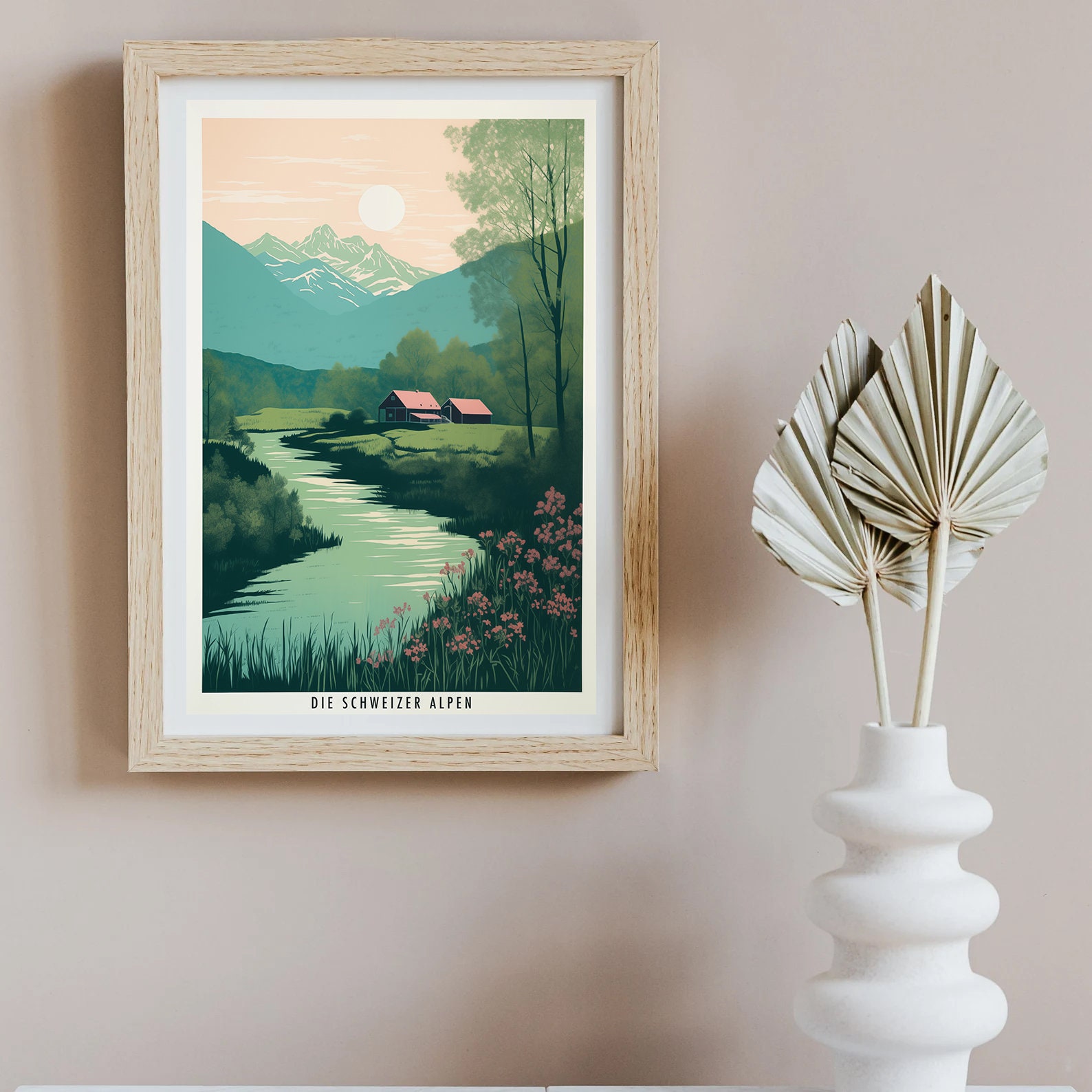 Vintage Swiss Alps Travel Poster Set: Retro Wall Art (digital Print) - Etsy