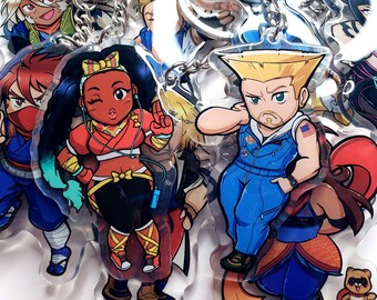 Street Fighter and Strider Hiryu Keychains - Etsy