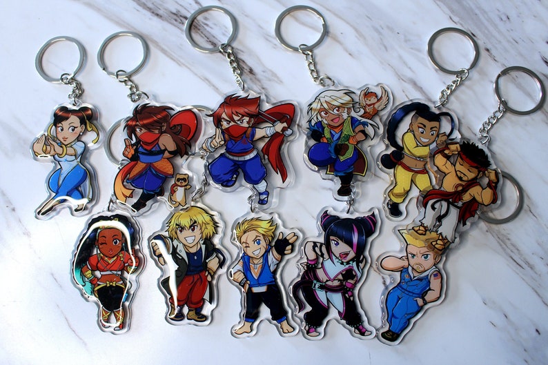 Street Fighter and Strider Hiryu Keychains image 1