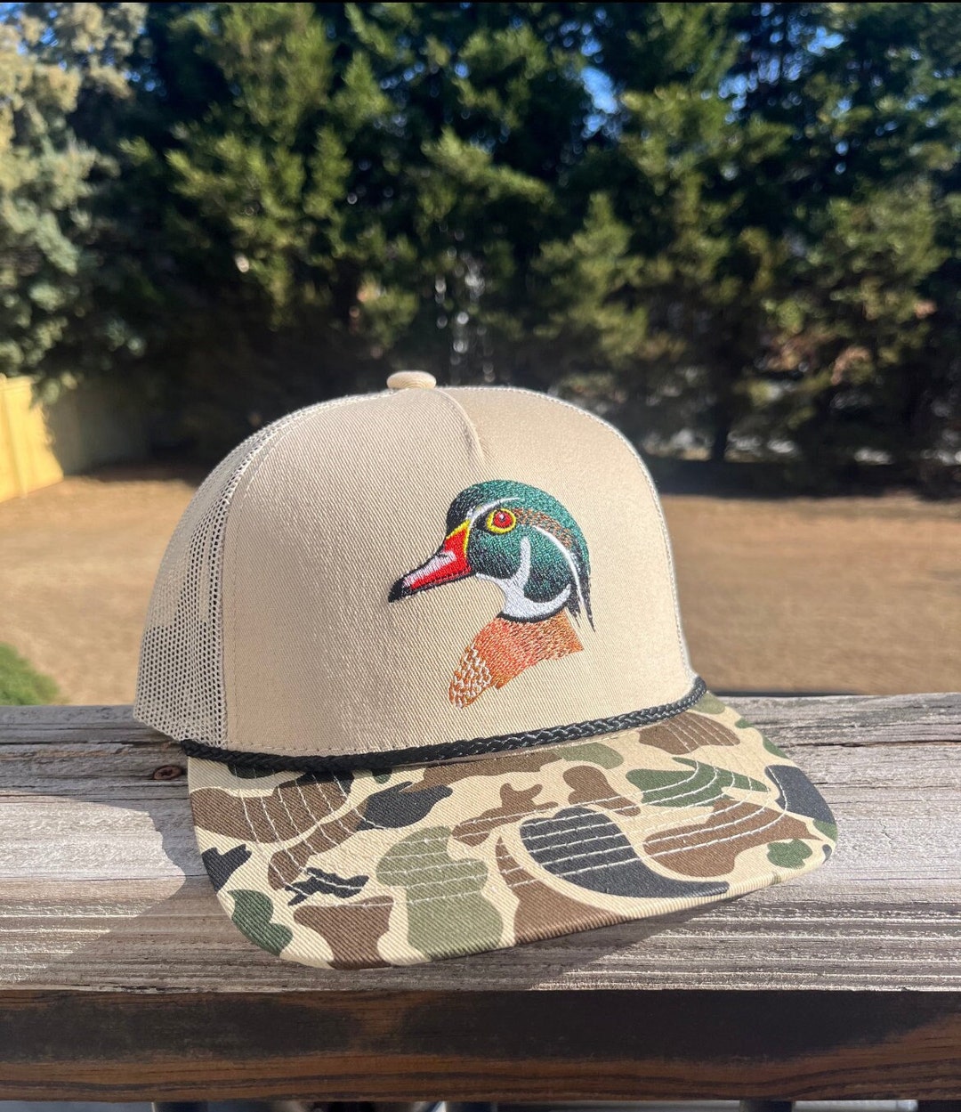 Camo Wood Duck Rope Hat - Etsy
