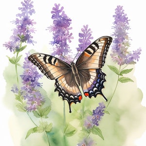 Watercolor Butterfly PNG Clipart, Digital Download, Printable Art, Digital Prints, Scrapbooking, Paper Crafting, Card Making