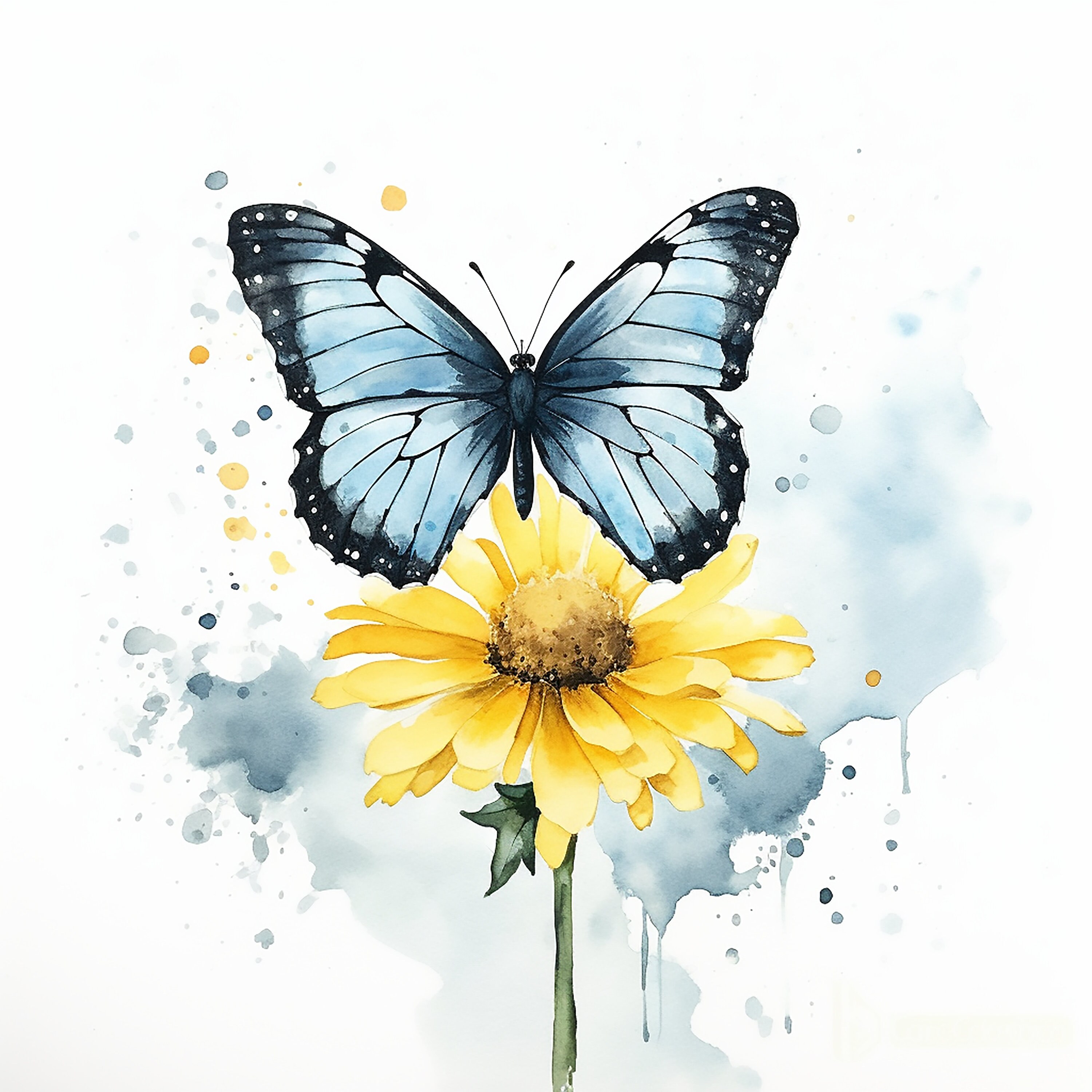 Watercolor Butterfly PNG Clipart Digital Download Printable - Etsy