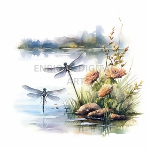 Dragonfly clipart, Dragonfly PNG, Dragonfly aquarel, Dragonfly minnaar, Wall Art Dragonfly, Dragonfly Home decor, digitale download