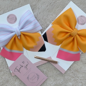 Back to School Pencil Hair Bow