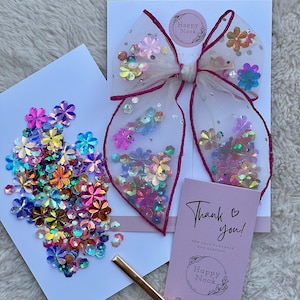 Noeud Shaker à Paillettes en Cristal de Fleur aux Tons Bijou
