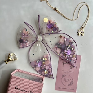 Princess Shaker Bow: Rapunzel Sofia Inspired Hair Clip