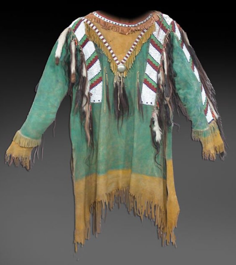 Handmade Buffalo Hide Powwow Belt