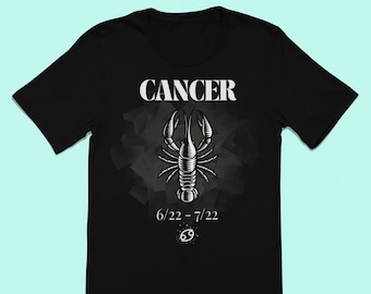 Cancer Zodiac Sign Graphic Tee: Astrology Horoscope Shirt