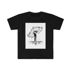Psychonaut Mushroom Shirt, Magic Mushroom TShirt, Trippy Mycology T-shirt, Alt Clothes, Mushroom Clothes, Mushroom Lovers, Psychedelic Art