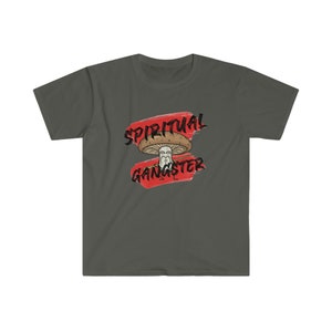 Spiritual Gangster Mushroom T-Shirt Spiritual Gangster T-Shirt, Spiritual Gangster Mens Tee, Spiritual Gangster Womens Tee,  Cotton T-Shirt