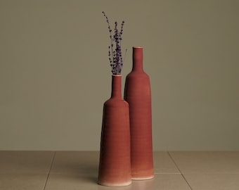 Ensemble de grands vases en céramique faits main · Vase de sol pour une décoration intérieure moderne Vase décoratif artisanal · Cadeau de pendaison de crémaillère ∙ Cadeau pour la fête des Mères