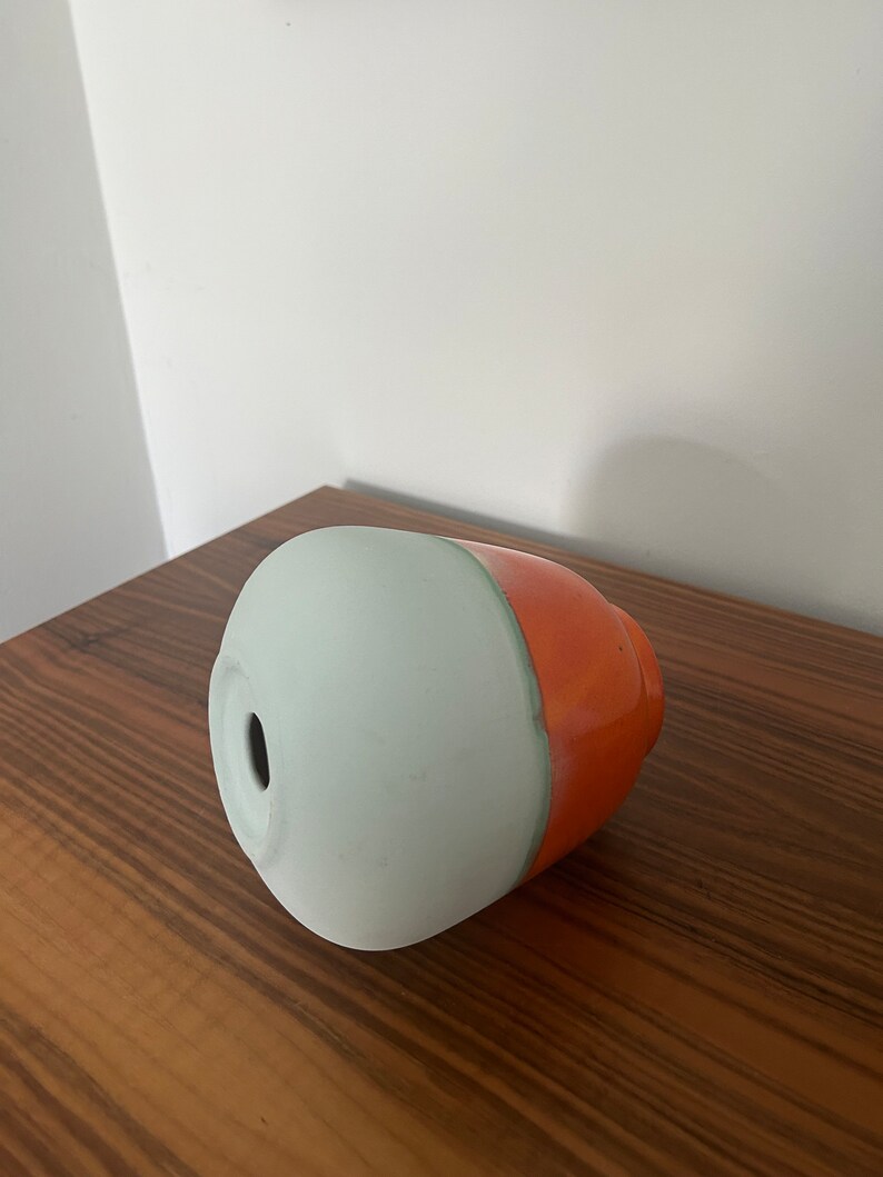 Handmade Orange&mint Green Ceramic Vase for Flowers Modern Etsy