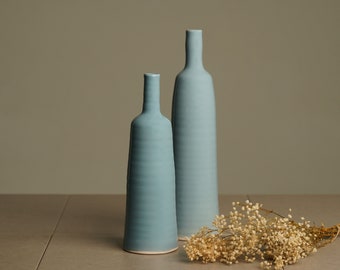 Tall Blue Ceramic Vases · Floor Vase for Modern Home Decor ∙ Decorative Artisan Vase · Housewarming Gift ∙ Gift for Her