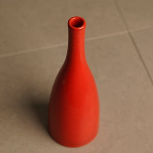 Red Ceramic Vase Set Housewarming Gift Decorative Artisan Vase Unique Home Accents Vase for Dried Flowers image 7