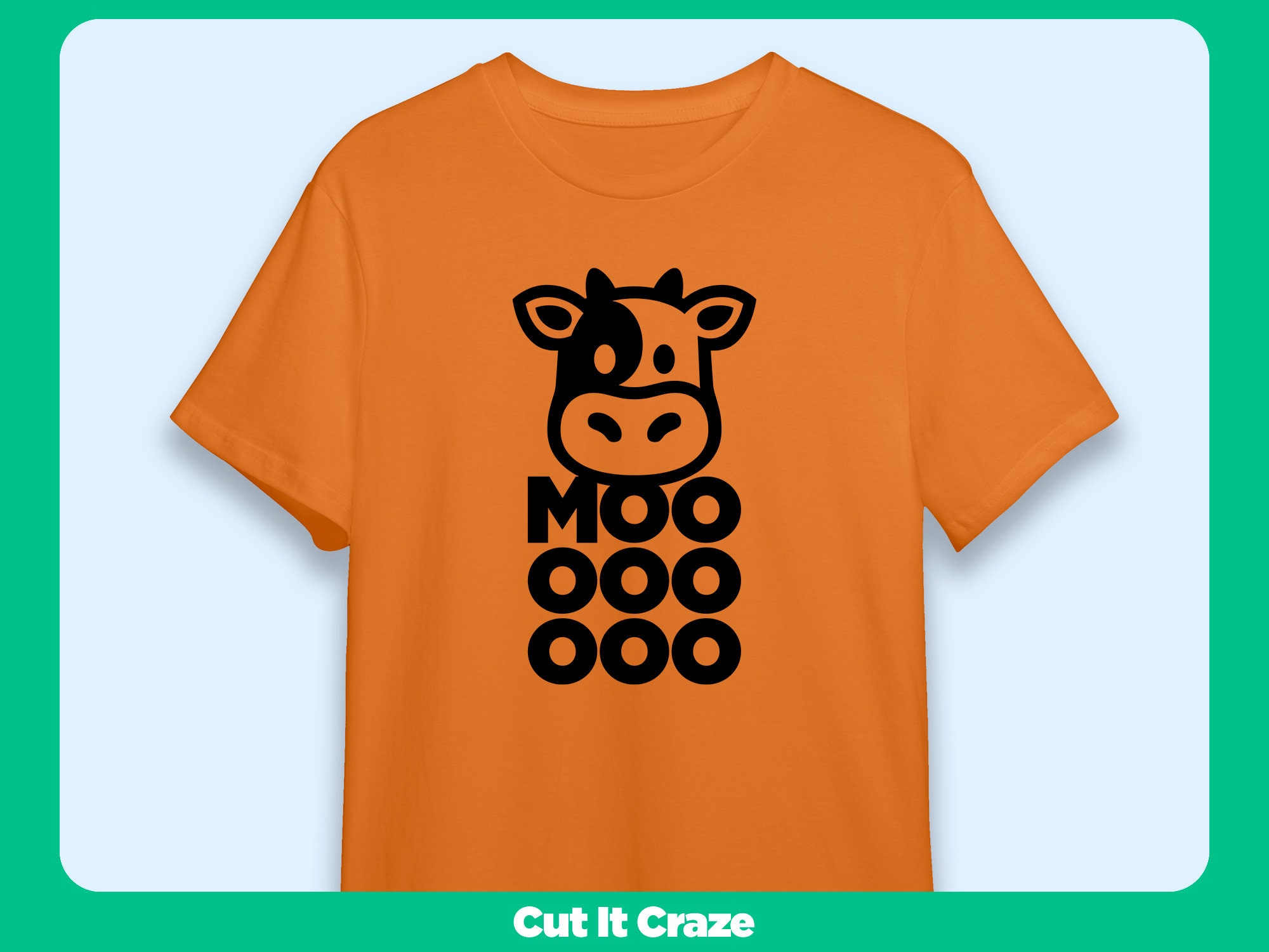 Moo Cow Emoji / SVG Cut File for Cricut, Positive Vibes, Clipart, Love