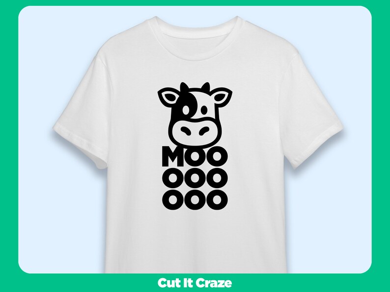 Moo Cow Emoji / SVG Cut File for Cricut, Positive Vibes, Clipart, Love, Wall Decor, Tshirt
