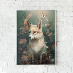 Fairytale and whimsical fox painting