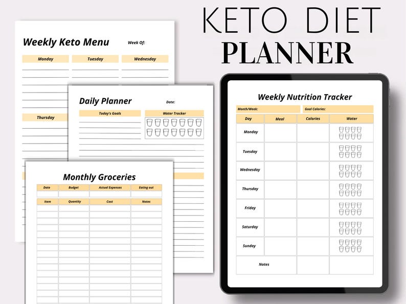 Keto Diet Planner: Meal & Macro Tracker, Keto Diet Planner, Keto Meal Planner, Weight Loss ...
