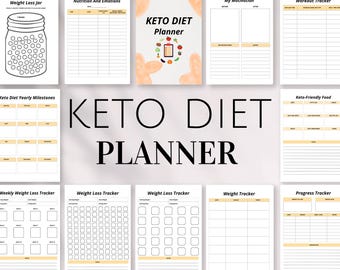 Keto Diät-Planer: Mahlzeit & Makro-Tracker, Keto Diät-Planer, Keto Mahlzeitenplaner, Gewichtsverlust Tracker, Low Carb Planer, Ketogene Diät Tracker