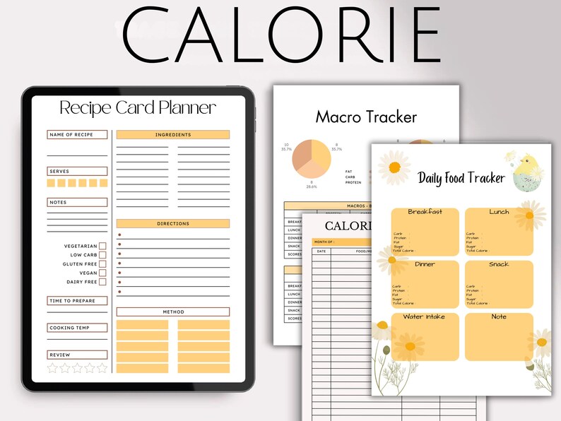 Weekly Calorie & Macro Tracker Printable (digital Download) - Etsy