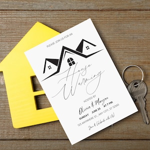 Editable House Warming Invitation, House Warming Party, Modern, Minimalist Housewarming Invitation, Housewarming Party Invite