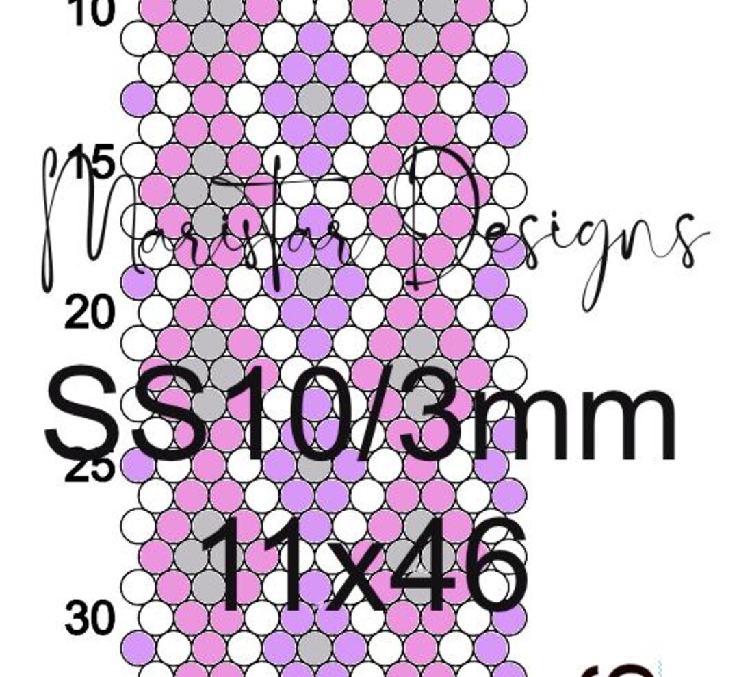 Diamonds Rhinestone Pen Template Ss10/3mm Etsy
