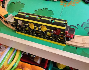Take-n-Play Train Tunnel: Two-Tone Trestle Style, ABS Plastic