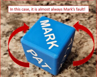 Personalized Cube of Blame: Funny Gag Gift for Office Humor