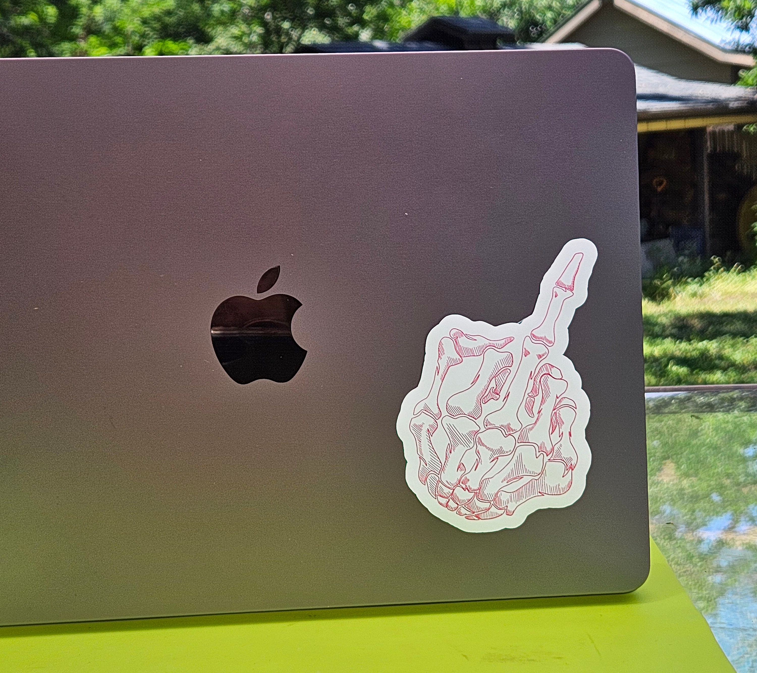 Vinyl Die Cut Sticker Skeleton Hand - Etsy