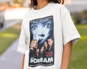 Scream 2 Movie T-shirt. Men's & Women's All Sizes. Neve Campbell