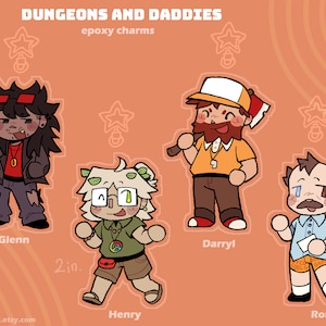 Dungeons and Daddies / 2 in. Epoxy Charm