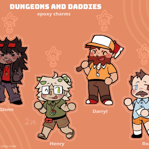 Dungeons and Daddies / 2 in. Epoxy Charm