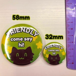 Social Boundary Cats | 32mm/58mm Button Pins image 5