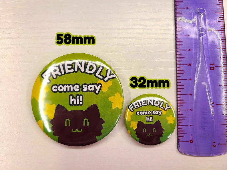Social Boundary Cats | 32mm/58mm Button Pins image 5