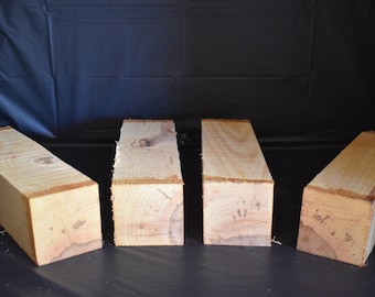 4 Elm wood turning blanks 3x3x11