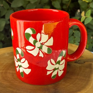 Waechtersbach Christmas Candy Cane Mug from West Germany