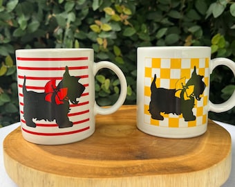 Scotty Dog Mugs Set of 2, Made in Japan