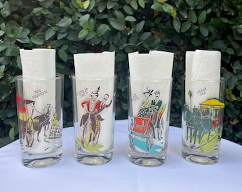 Anchor Hocking Gay Nineties Tumblers-Drinking Glasses Set of 8