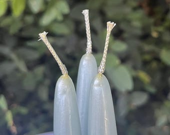 Lucite Candlesticks in Light Blue