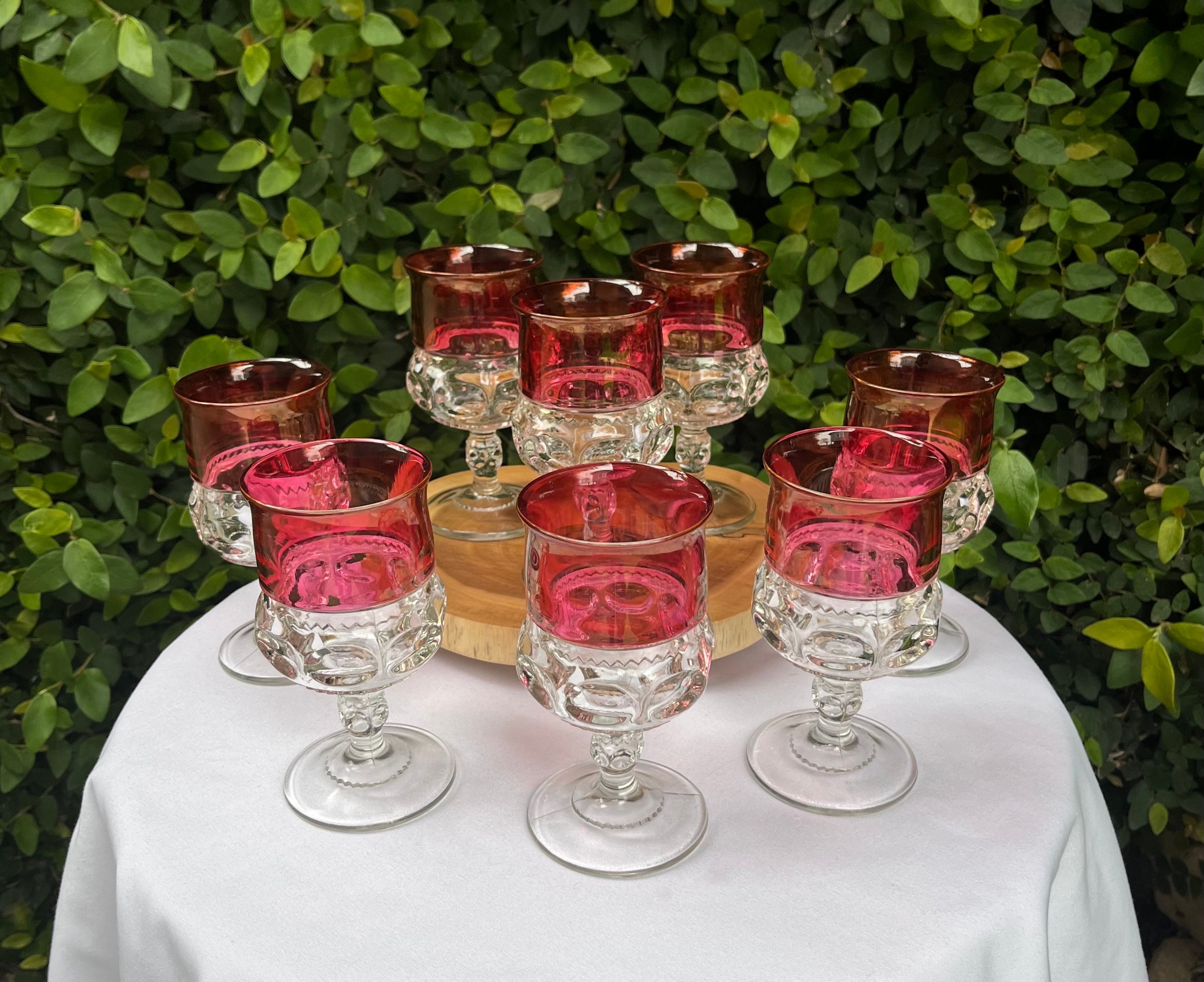 Buy Tiffin Franciscan Kings Crown Thumbprint Goblets/wine Glasses 
