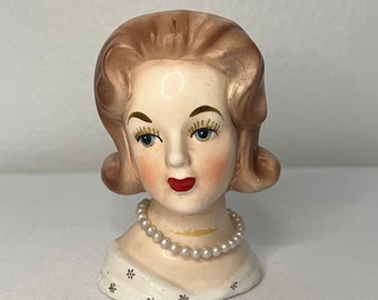 Vintage Lady Head Vase Planter